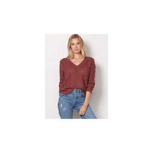 John + Jenn Cable V Neck Sweater